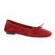 Reqins Ballerines cuir velours cerise