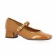 Reqins Ballerines cuir vernis camel