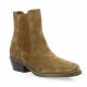 Reqins Boots cuir velours cognac