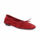 Reqins Ballerines cuir velours cerise