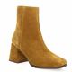 Reqins Boots cuir velours cognac