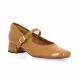 Reqins Ballerines cuir vernis camel