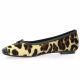 Reqins Ballerines cuir poulain leopard