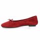 Reqins Ballerines cuir velours cerise