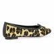 Reqins Ballerines cuir poulain leopard