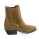 Reqins Boots cuir velours cognac