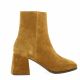 Reqins Boots cuir velours cognac