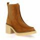 Reqins Boots cuir velours cognac