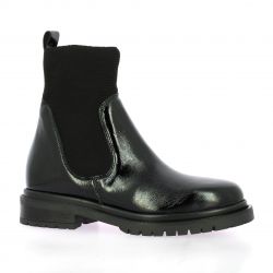 Reqins Boots cuir vernis noir