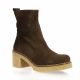 A bientot...merci Boots cuir velours marron