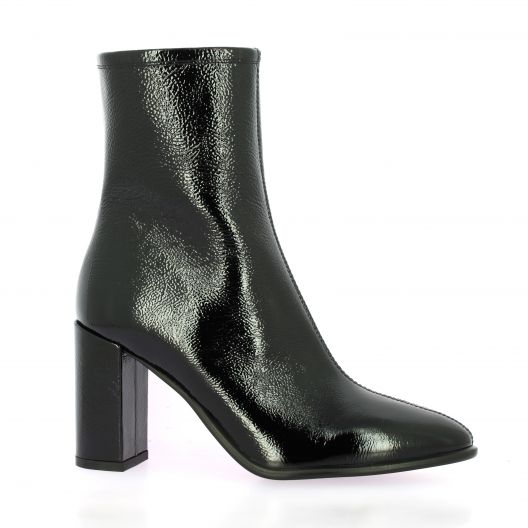 Fremilu Boots cuir vernis noir