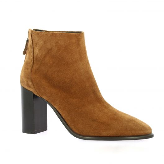 Fremilu Boots cuir velours cognac