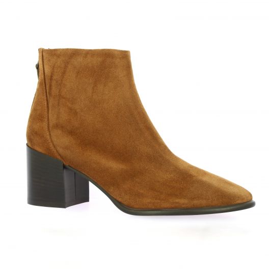 Fremilu Boots cuir velours cognac