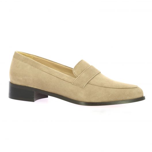 Vidi studio Mocassins cuir velours camel