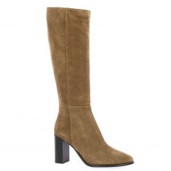 Fremilu Bottes cuir velours taupe