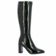 Fremilu Bottes cuir vernis noir