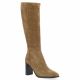 Fremilu Bottes cuir velours taupe