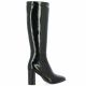 Fremilu Bottes cuir vernis noir