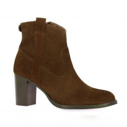 Maroli Boots cuir velours marron