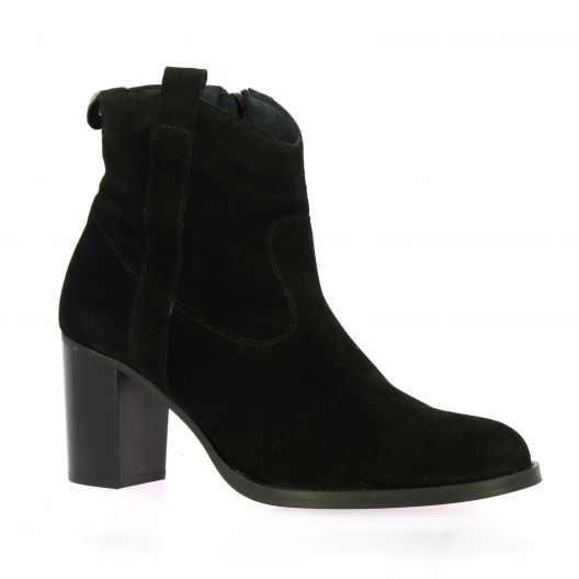 Maroli Boots cuir velours noir