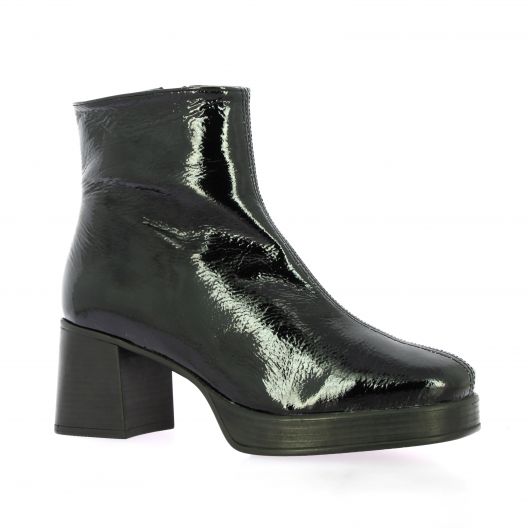 Patricia miller Boots cuir vernis noir