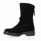 Reqins Boots cuir velours noir