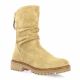 Reqins Boots cuir velours beige