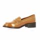 Reqins Mocassins cuir vernis camel