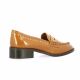 Reqins Mocassins cuir vernis camel