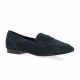 Reqins Ballerines cuir velours marine