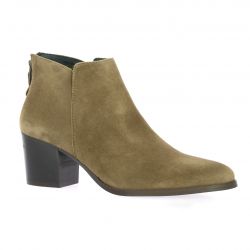 Vidi studio Boots cuir velours taupe