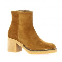 Patricia miller Boots cuir velours cognac