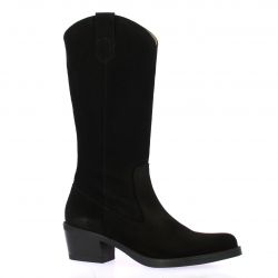 Patricia miller Bottes cuir velours noir