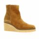 Patricia miller Boots cuir velours cognac