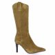 Patricia miller Bottes cuir velours camel