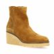 Patricia miller Boots cuir velours cognac