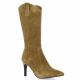 Patricia miller Bottes cuir velours camel