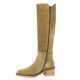 Patricia miller Bottes cuir velours taupe