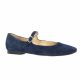 Exit Babies cuir velours marine