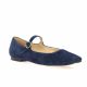 Exit Babies cuir velours marine