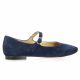 Exit Babies cuir velours marine