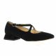 Exit Babies cuir velours noir