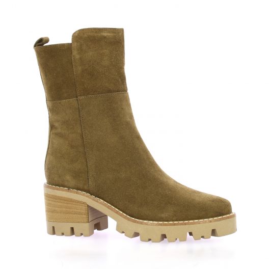 Pao Boots cuir velours camel