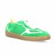 Reqins Baskets cuir velours vert gazon