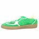 Reqins Baskets cuir velours vert gazon