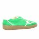 Reqins Baskets cuir velours vert gazon