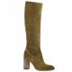 Gianni crasto Bottes cuir velours camel