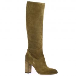 Gianni crasto Bottes cuir velours camel