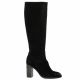 Gianni crasto Bottes cuir velours noir