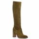 Gianni crasto Bottes cuir velours camel